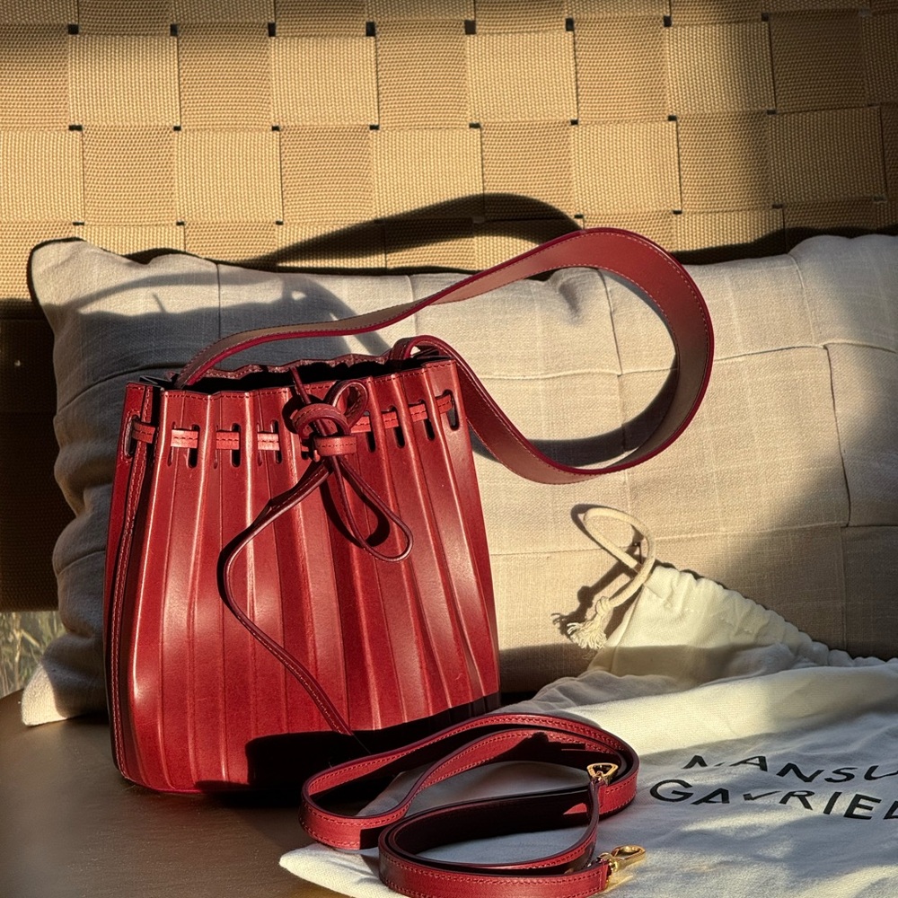 Mansur Gavriel Pleated Bucket Bag